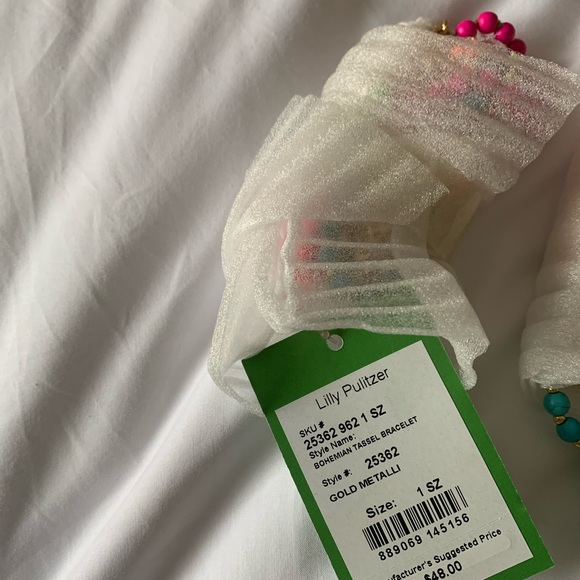 NWT lilly Pulitzer bohemian tassel bracelet - Picture 2 of 5